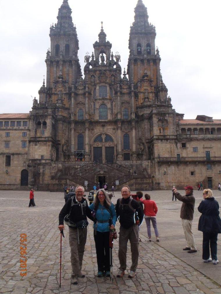 Gary, Jen and Scott upon arrival in Santiago