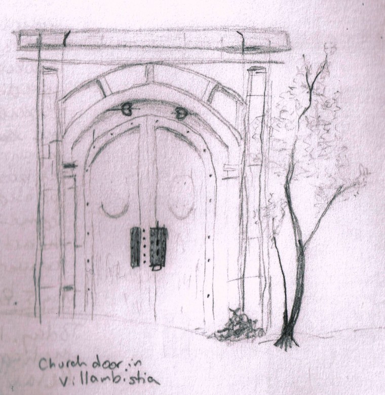 Church door in Villambistia